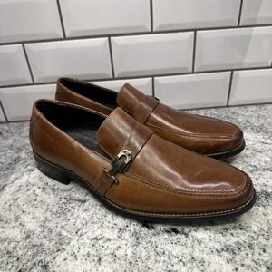 Stacy Adams Men's 12 Slip On Loafer Dress Shoes Brown 24933 Leather Wedding Work